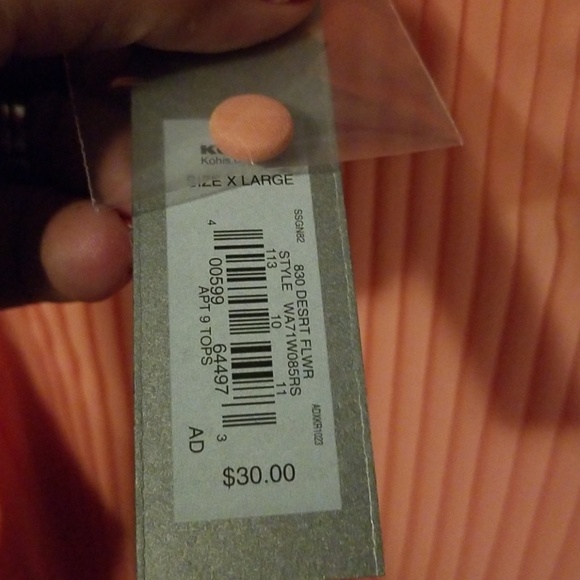 Apr 9 sleeveless blouse NWT size xl - Picture 2 of 3